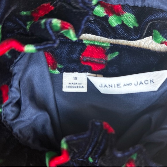 Janie and Jack Rose Print Velvet Top - Picture 2 of 3